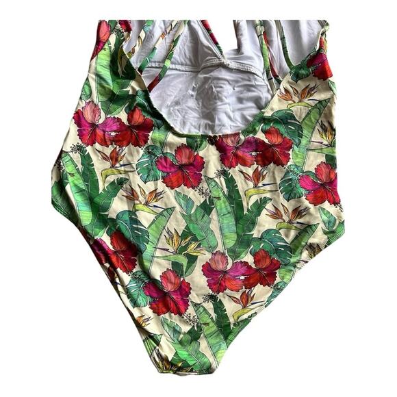 Catherine Malandrino One Piece Plunge Swimsuit with Strappy Back XL - Picture 5 of 9